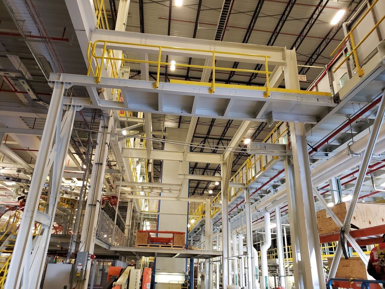 Process piping and pipe rack installed by Carolina Piping & Rigging